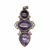 Retro Natural Amethyst Pendants PW-WG7292F-13-1