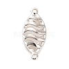 925 Sterling Silver 3D Holow Connector Charms STER-F058-02S-02-1