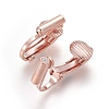 Brass Clip-on Earring Converters Findings KK-L175-01RG-2