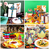 2Rolls 2 Styles Stripe Pattern Printed Polyester Grosgrain Ribbon OCOR-TA0001-37N-6