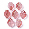 Transparent Spray Painted Glass Charms GLAA-R215-02-B02-1