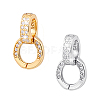 2Pcs 2 Colors S925 Sterling Silver Micro Pave Clear Clear Cubic Zirconia Twister Clasps STER-PH0003-57-1