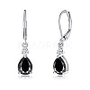Brass Cubic Zirconia Dangle Earrings FS-WG32116-08-1