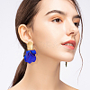 ANATTASOUL 4 Pairs 4 Colors Exquisite Acrylic Petaline Dangle Stud Earrings EJEW-AN0002-10-6