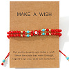 Handmade Glass & Synthetic Turquoise Rondelle Beaded Multi-layered Braided Bead Bracelets LO5991-5-1