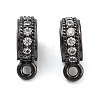 Rack Plating Brass Micro Pave Cubic Zirconia Tube Bails KK-Z052-01B-1