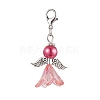 8Pcs 8 Colors Wedding Season Angel Glass Pearl & Acrylic Pendant Decorations HJEW-JM01919-4