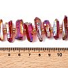 Electroplated Natural Quartz Crystal Beads Strands G-F800-F13-4