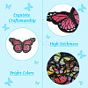 27Pcs 27 Style Butterfly Embroidered Cloth Iron on Patches DIY-TAC0020-39-5