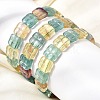 Natural Fluorite Beaded Stretch Bracelets for Women Men BJEW-D461-02C-1