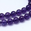 Natural Amethyst Round Bead Strands G-M212-4mm-04A-1