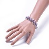 Chip Natural Mixed Stone Multi-strand Bracelets BJEW-JB04393-01-4