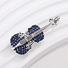 Musical Guitar Rhinestone Lapel Pin MUSI-PW0002-018H-1