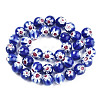 Handmade Millefiori Glass Beads Strands LK-T001-10E-2