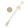 Glass Cone Round Hanging Suncatchers HJEW-JM04604-01-3