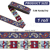 Ethnic Style Embroidery Polyester Ribbons OCOR-WH0067-74A-2
