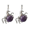 Natural Banded Amethyst Pendants G-D102-01P-06-1
