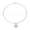 Brass with ABS Imitation Pearl Charm Necklace BJEW-Q350-05B-P-1