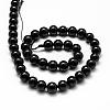 Natural Black Tourmaline Beads Strands G-P132-16-10mm-2