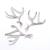 Tibetan Style Alloy Deer Antler Pendants LS-TIBEP-S261-AS-LF-1