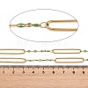 304 Stainless Steel Enamel Dapped Chain Oval Link Chains CHS-K021-15G-11-3