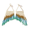 Brass Boho Chandelier Earrings EJEW-D105-01B-2