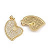 Brass Micro Pave Cubic Zirconia Pendants ZIRC-I367-07G-05-2