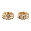 Brass Micro Pave Cubic Zirconia European Beads ZIRC-D026-07G-3