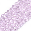 Electroplate Glass Beads Strands EGLA-A034-T10mm-A22-1
