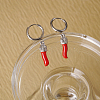 Stainless Steel Red Chili Hoop Earrings SO5470-2-2