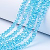 Electroplate Glass Beads Strands EGLA-A034-T6mm-B14-1