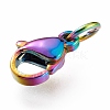 Ion Plating(IP) 304 Stainless Steel Lobster Claw Clasps STAS-G240-01B-C-4