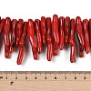 Opaque Acrylic Imitation Coral Beads Strands SACR-P033-01A-07-4