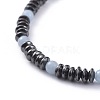 Non-Magnetic Synthetic Hematite Beads Stretch Bracelets BJEW-JB04660-02-3