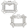 2Pcs Platinum Alloy & Rhinestone Detachable Shoe Buckle Clips FIND-FG0003-11-1