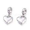 Non-Tarnish 304 Stainless Steel European Dangle Charms X-STAS-F243-39P-1