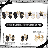 48Pcs 2 Colors Alloy Enamel Pendants ENAM-SC0006-57-2