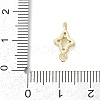 Brass Micro Pave Clear Cubic Zirconia Connector Charms LS-KK-Z094-08G-02-3
