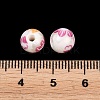 Floral Printed Porcelain Beads PORC-Q199-8mm-12-3