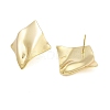 Brass Stud Earrings Findings EJEW-B063-02G-01-2