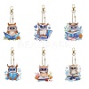 DIY Diamond Painting Keychain Kits DIAM-PW0010-67K-1