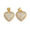 Brass Micro Pave Cubic Zirconia Pendants ZIRC-I367-07G-10-1