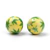 Opaque Printed Acrylic Beads MACR-S271-12mm-08-2