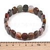 Natural Ocean Jasper Oval Beaded Stretch Bracelet G-E010-01-13-3