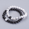 Synthetic Gemstone Beads Stretch Bracelets BJEW-JB02950-1