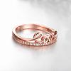 Word Love Real Rose Gold Plated Brass Cubic Zirconia Rings for Women RJEW-BB05427-8RG-3