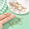 SHEGRACE Brass Toggle Clasps XGRQ58378-790G-4