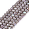 Electroplate Opaque Solid Color Glass Beads Strands LS-EGLA-A044-P3mm-L10-1