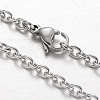 304 Stainless Steel Cable Chain Necklaces NJEW-L418-02P-1