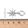 Brass Pave Cubic Zirconia Toggle Clasps KK-N289-09P-4